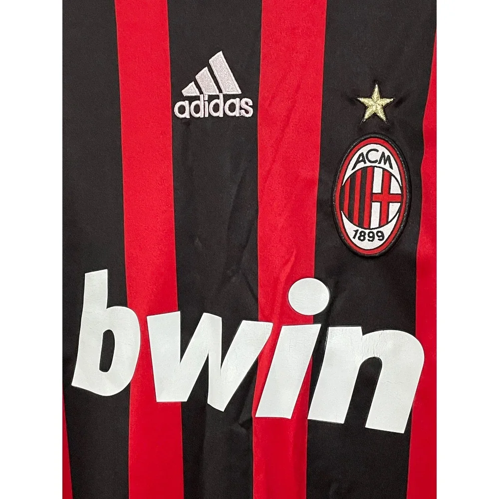 Adidas AC Milan 2008-09 Home Jersey Beckham 32 Red Black Striped XL 656133